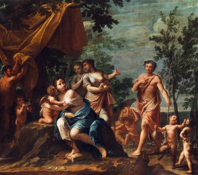 Apollo as Shepherd Approaching the Three Graces, with Venus, Cupid, Amoretti, Pan, and Pan